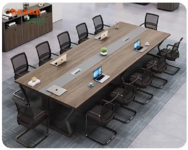 Bàn hội nghị văn phòng hiện đại – Kết hợp giữa sắt và gỗ-BHS 011