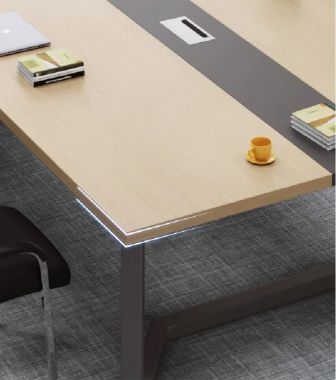 Bàn hội nghị sắt gỗ hiện đại – Bền đẹp, tối ưu không gian họp-BHS 010