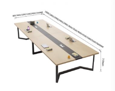 Bàn hội nghị sắt gỗ hiện đại – Bền đẹp, tối ưu không gian họp-BHS 010