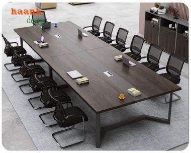Bàn hội nghị sắt gỗ hiện đại – Bền đẹp, tối ưu không gian họp-BHS 010