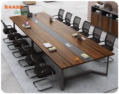 Bàn hội nghị sắt gỗ hiện đại – Bền đẹp, tối ưu không gian họp-BHS 010