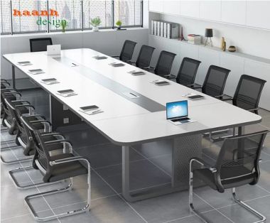 Bàn Họp Chân Sắt Đẹp Kết Hợp Mặt Gỗ MDF Chống Ẩm Cao Cấp-BHS 016