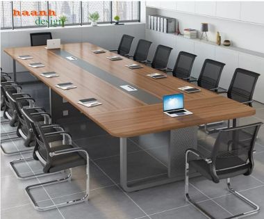 Bàn Họp Chân Sắt Đẹp Kết Hợp Mặt Gỗ MDF Chống Ẩm Cao Cấp-BHS 016