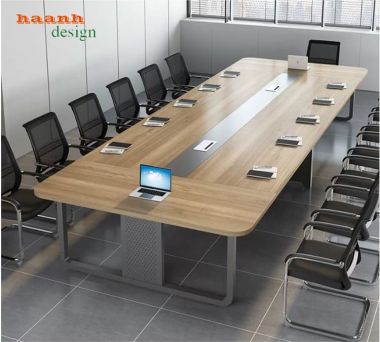 Bàn Họp Chân Sắt Đẹp Kết Hợp Mặt Gỗ MDF Chống Ẩm Cao Cấp-BHS 016
