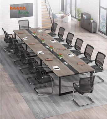 Bàn họp văn phòng chân sắt và sự bền bỉ theo thời gian-BHS 008