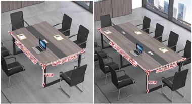 Đẳng cấp với bàn họp chân sắt mặt gỗ công nghiệp-BHS 007