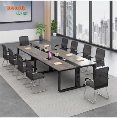 Đẳng cấp bàn họp chân sắt mặt gỗ cho văn phòng hiện đại-BHS 006