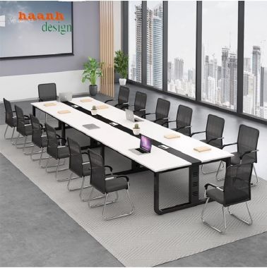 Đẳng cấp bàn họp chân sắt mặt gỗ cho văn phòng hiện đại-BHS 006