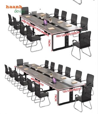 Đẳng cấp bàn họp chân sắt mặt gỗ cho văn phòng hiện đại-BHS 006