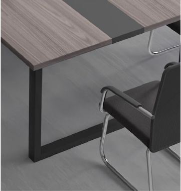 Đẳng cấp với bàn họp chân sắt mặt gỗ công nghiệp-BHS 007