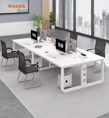 Đẳng cấp bàn họp chân sắt mặt gỗ cho văn phòng hiện đại-BHS 006