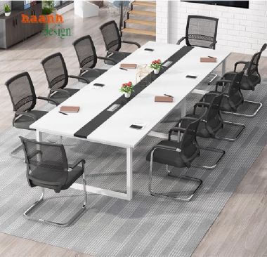 Bàn họp văn phòng chân sắt và sự bền bỉ theo thời gian-BHS 008