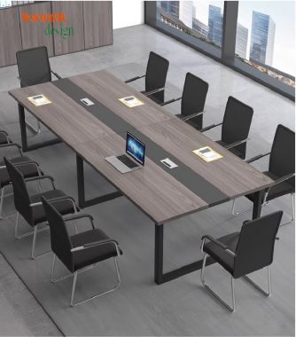 Đẳng cấp với bàn họp chân sắt mặt gỗ công nghiệp-BHS 007