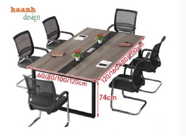 Bàn họp văn phòng chân sắt và sự bền bỉ theo thời gian-BHS 008