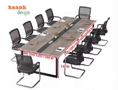 Bàn họp văn phòng chân sắt và sự bền bỉ theo thời gian-BHS 008