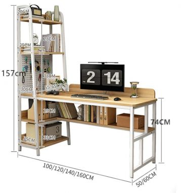 Mẫu Bàn Làm Việc Chân Sắt Mặt Gỗ Được Ưa Chuộng-BLS 010