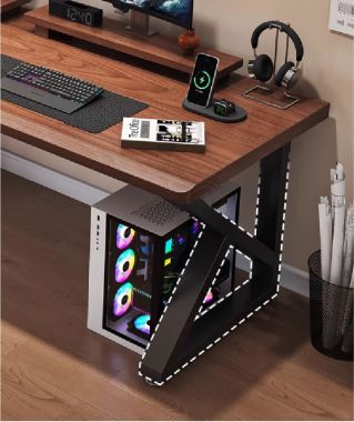 Bàn làm việc chân sắt mặt gỗ thiết kế tối giản, giá tốt-BLS 009