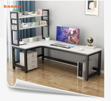 Bàn làm việc sắt sơn tĩnh điện kết hợp gỗ BLS001