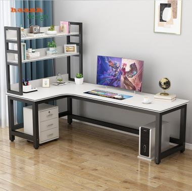 Bàn làm việc sắt sơn tĩnh điện kết hợp gỗ BLS001