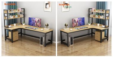 Bàn làm việc sắt sơn tĩnh điện kết hợp gỗ BLS001