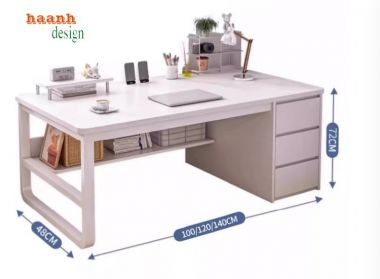 Tạo sự thoải mái với bàn làm việc chân sắt mặt gỗ-BLS 006