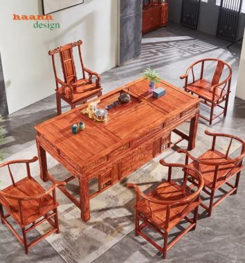 Bàn ghế lãnh đạo gỗ hương chạm tinh xảo đẳng cấp lãnh đạo-BGG 005