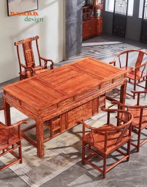 Bàn ghế lãnh đạo gỗ hương chạm tinh xảo đẳng cấp lãnh đạo-BGG 005