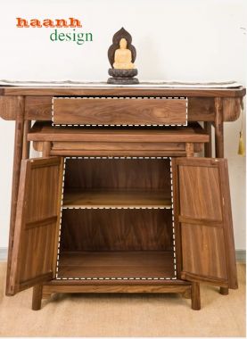 Khám phá ý nghĩa của bàn thờ phật gia tiên-BTP 004