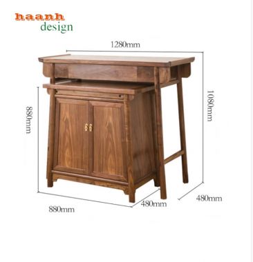 Khám phá ý nghĩa của bàn thờ phật gia tiên-BTP 004