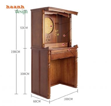 Khám Phá Sự Tinh Xảo Của Bàn Thờ Phật Gỗ Giả Cổ-BTP 006