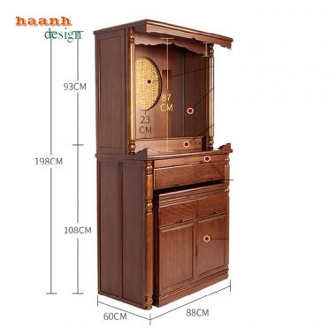 Khám Phá Sự Tinh Xảo Của Bàn Thờ Phật Gỗ Giả Cổ-BTP 006