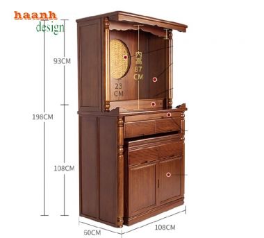 Khám Phá Sự Tinh Xảo Của Bàn Thờ Phật Gỗ Giả Cổ-BTP 006