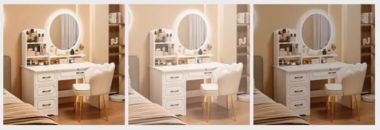 Bàn Trang Điểm Gỗ Công Nghiệp Đẹp – Giải Pháp Nội Thất-BTH 009