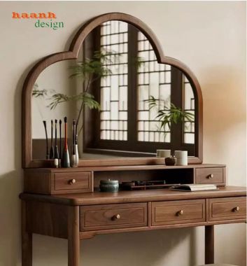 Bàn Trang Điểm Đẹp Thiết Kế Hiện Đại Từ Gỗ Óc Chó-BTH 010