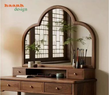 Bàn Trang Điểm Đẹp Thiết Kế Hiện Đại Từ Gỗ Óc Chó-BTH 010