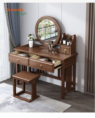 Bàn trang điểm gỗ tự nhiên phong cách hiện đại BTH 002