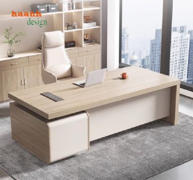 Hiện đại hóa không gian với bàn trưởng phòng gỗ công nghiệp-BTF 005