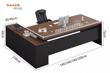 Xu Hướng Bàn Trưởng Phòng Hiện Đại Gỗ Công Nghiệp 2026-BTF 007