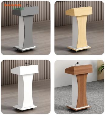Bục phát biểu hội trường dáng cong phối màu đa dạng - BPB 011
