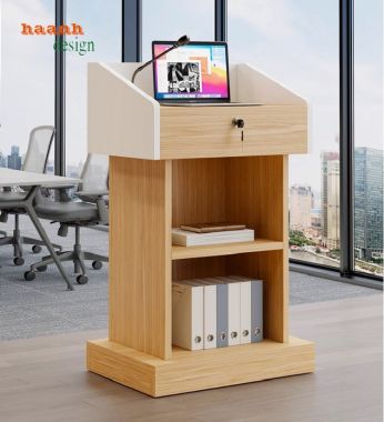 Bục phát biểu gỗ công nghiệp, nhiều mẫu vân gỗ hiện đại-BPB 007