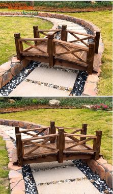 Cầu gỗ ngoài trời - Vẻ đẹp và tính ứng dụng trong sân vườn-CGN 005