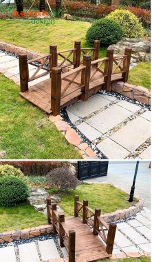 Cầu gỗ ngoài trời - Vẻ đẹp và tính ứng dụng trong sân vườn-CGN 005