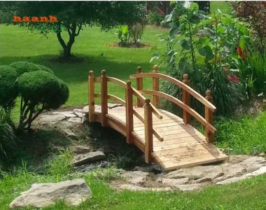 Cầu Ngoài Trời Gỗ Teak Tự Nhiên Chống Chịu Thời Tiết Tốt-CGN 013