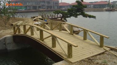 Cầu Ngoài Trời Gỗ Teak Tự Nhiên Chống Chịu Thời Tiết Tốt-CGN 013