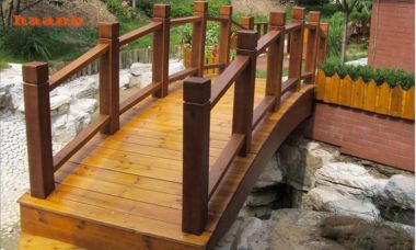 Cầu Ngoài Trời Gỗ Teak Tự Nhiên Chống Chịu Thời Tiết Tốt-CGN 013