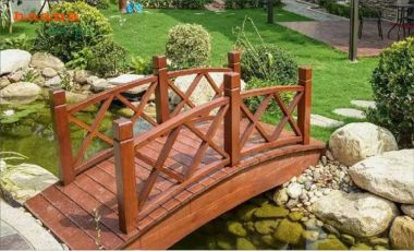 Cầu Ngoài Trời Gỗ Teak Tự Nhiên Chống Chịu Thời Tiết Tốt-CGN 013