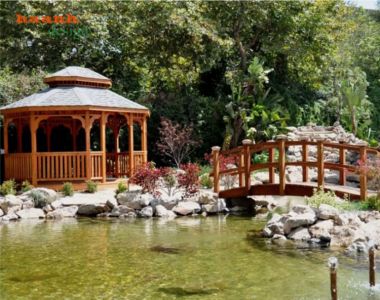Cầu Ngoài Trời Gỗ Teak Tự Nhiên Chống Chịu Thời Tiết Tốt-CGN 013