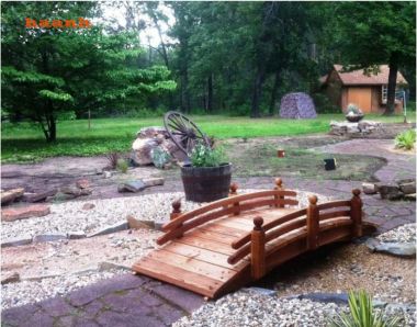 Cầu Ngoài Trời Gỗ Teak Tự Nhiên Chống Chịu Thời Tiết Tốt-CGN 013