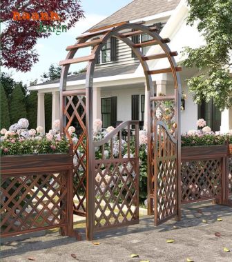 Lựa chọn cổng sân vườn gỗ teak hoàn hảo cho ngôi nhà-CVM 007