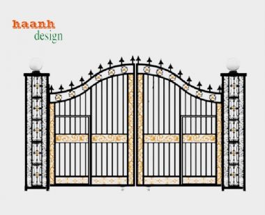 Cổng sắt mỹ thuật – Nét đẹp đẳng cấp cho không gian sống-CSM 001